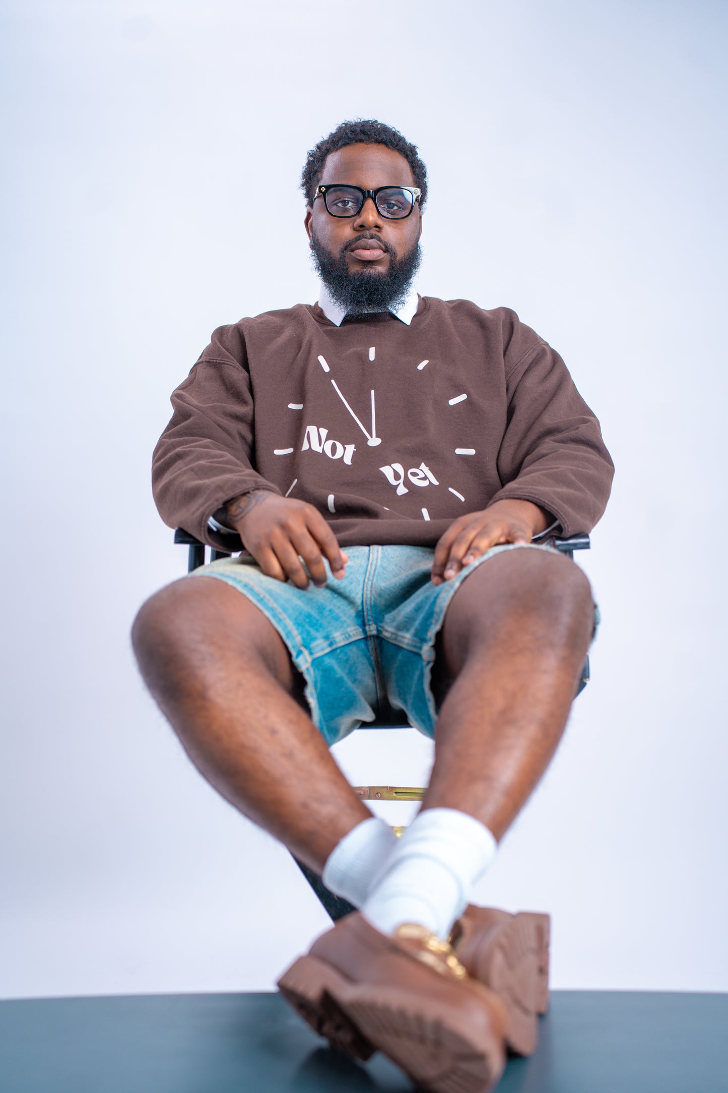 Clock Crewneck - Brown